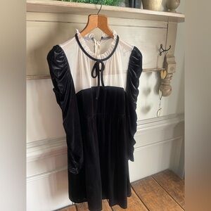 Chelsea & Violet Black and Cream Dress